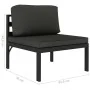 Set muebles de jardín 3 pzas y cojines aluminio gris antracita de , Conjuntos de jardín - Ref: Foro24-49237, Precio: 428,45 €...
