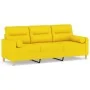 Sofá de 3 plazas con cojines tela amarillo claro 180 cm de , Sofás - Ref: Foro24-3200834, Precio: 268,50 €, Descuento: %