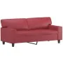 Sofá de 2 plazas con cojines cuero sintético rojo tinto 140 cm de , Sofás - Ref: Foro24-3200869, Precio: 297,06 €, Descuento: %