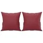 Sofá de 2 plazas con cojines cuero sintético rojo tinto 140 cm de , Sofás - Ref: Foro24-3200869, Precio: 297,06 €, Descuento: %