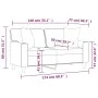 Sofá de 2 plazas con cojines cuero sintético rojo tinto 140 cm de , Sofás - Ref: Foro24-3200869, Precio: 297,06 €, Descuento: %