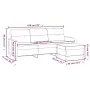Sofá de 3 plazas con taburete de tela rojo tinto 180 cm de , Sofás - Ref: Foro24-3201079, Precio: 302,86 €, Descuento: %