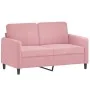 Sofá de 2 plazas con cojines terciopelo rosa 120 cm by , Sofas - Ref: Foro24-3200874, Price: 254,25 €, Discount: %
