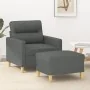 Sillón con taburete tela gris oscuro 60 cm von , Sofas - Ref: Foro24-3201066, Preis: 185,64 €, Rabatt: %
