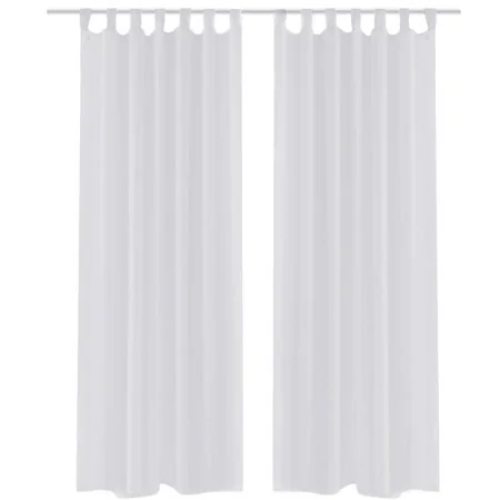 Cortina blanca transparente 2 piezas 140x245 cm von , Vorhänge und Gardinen - Ref: Foro24-130199, Preis: 23,74 €, Rabatt: %