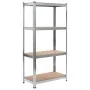 Estantería de acero y MDF 80x40x160 cm plateado von , Industrieregale - Ref: Foro24-144266, Preis: 58,26 €, Rabatt: %