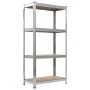 Estantería de acero y MDF 80x40x160 cm plateado von , Industrieregale - Ref: Foro24-144266, Preis: 58,26 €, Rabatt: %