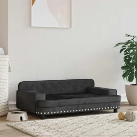 Cama para perros de terciopelo negro 90x53x30 cm by , Beds for dogs - Ref: Foro24-171872, Price: 112,11 €, Discount: %