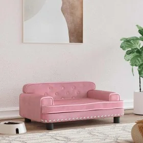 Cama para perros de terciopelo rosa 70x45x30 cm by , Beds for dogs - Ref: Foro24-171885, Price: 70,69 €, Discount: %