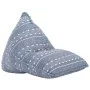 Sillón puf de tela patchwork añil by , Poufs - Ref: Foro24-287731, Price: 115,98 €, Discount: %