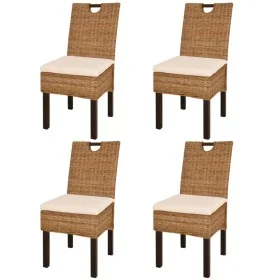 Sillas de comedor 4 unidades ratán kubu madera de mango von , Essstühle - Ref: Foro24-274362, Preis: 418,21 €, Rabatt: %