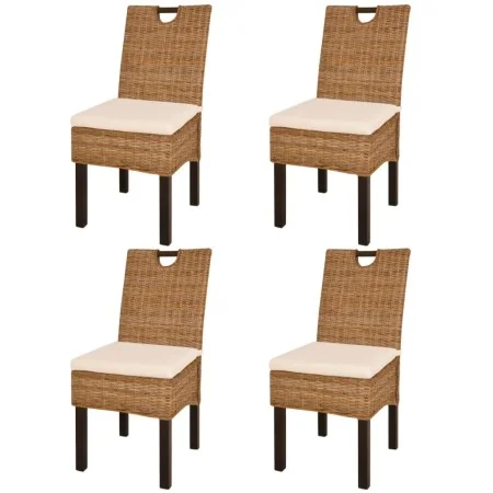 Sillas de comedor 4 unidades ratán kubu madera de mango von , Essstühle - Ref: Foro24-274362, Preis: 418,25 €, Rabatt: %
