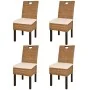 Sillas de comedor 4 unidades ratán kubu madera de mango von , Essstühle - Ref: Foro24-274362, Preis: 418,25 €, Rabatt: %