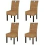 Silla de comedor 4 uds Kubu ratán madera de mango von , Essstühle - Ref: Foro24-274360, Preis: 382,07 €, Rabatt: %