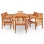 Set comedor de jardín 9 pzas y cojines madera maciza de acacia von , Gartensets - Ref: Foro24-278900, Preis: 1,00 €, Rabatt: %