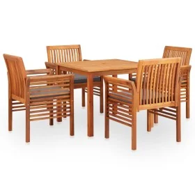 Set comedor de jardín 5 pzas y cojines madera maciza de acacia by , Garden sets - Ref: Foro24-278902, Price: 585,93 €, Discou...