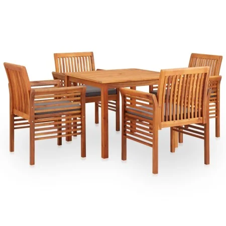 Set comedor de jardín 5 pzas y cojines madera maciza de acacia von , Gartensets - Ref: Foro24-278902, Preis: 596,54 €, Rabatt: %