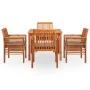 Set comedor de jardín 5 pzas y cojines madera maciza de acacia von , Gartensets - Ref: Foro24-278902, Preis: 596,54 €, Rabatt: %