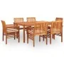 Set comedor de jardín 7 pzas y cojines madera maciza de acacia de , Conjuntos de jardín - Ref: Foro24-278898, Precio: 1,00 €,...