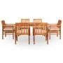Set comedor de jardín 7 pzas y cojines madera maciza de acacia de , Conjuntos de jardín - Ref: Foro24-278898, Precio: 1,00 €,...