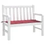Cojín de banco de jardín tela Oxford rojo tinto 100x50x3 cm von , Kissen für Stühle und Sofas - Ref: Foro24-314074, Preis: 27...