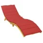 Cojín de tumbona de tela Oxford rojo 200x60x3 cm von , Kissen für Stühle und Sofas - Ref: Foro24-314209, Preis: 45,73 €, Raba...