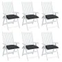 Cojines de silla de jardín 6 uds tela Oxford negro 50x50x7 cm de , Cojines para sillas y sofás - Ref: Foro24-314919, Precio: ...