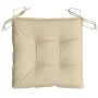 Cojines de silla de jardín 4 uds tela Oxford beige 50x50x7 cm by , Cushions for chairs and sofas - Ref: Foro24-314906, Price:...