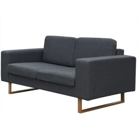 Sofá de 2 plazas tela gris oscuro de , Sofás - Ref: Foro24-243186, Precio: 436,93 €, Descuento: %