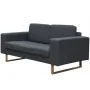 Sofá de 2 plazas tela gris oscuro de , Sofás - Ref: Foro24-243186, Precio: 436,93 €, Descuento: %