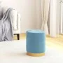 Taburete con almacenaje redondo terciopelo azul claro by , Folding stools and chairs - Ref: Foro24-340291, Price: 49,44 €, Di...
