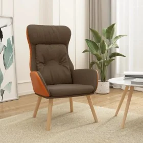 Sillón de relax de tela y PVC marrón by , Armchairs - Ref: Foro24-341304, Price: 104,98 €, Discount: %