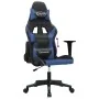 Silla gaming de masaje cuero sintético negro y azul de , Sillones para videojuegos - Ref: Foro24-345445, Precio: 116,16 €, De...