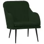 Sillón de terciopelo verde oscuro 63x76x80 cm de , Sillones - Ref: Foro24-351456, Precio: 90,16 €, Descuento: %