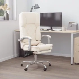 Silla de oficina reclinable masaje cuero sintético color crema von , Bürostühle - Ref: Foro24-349690, Preis: 134,90 €, Rabatt: %