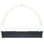 Tumbona doble con toldo de ratán sintético negro de , Tumbonas - Ref: Foro24-42665, Precio: 260,38 €, Descuento: %