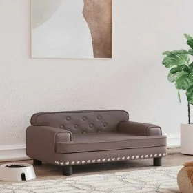 Cama para perros de cuero sintético marrón 70x45x30 cm by , Beds for dogs - Ref: Foro24-171891, Price: 83,70 €, Discount: %