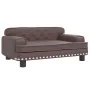 Cama para perros de cuero sintético marrón 70x45x30 cm de , Camas para perros - Ref: Foro24-171891, Precio: 83,73 €, Descuent...