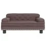 Cama para perros de cuero sintético marrón 70x45x30 cm de , Camas para perros - Ref: Foro24-171891, Precio: 83,73 €, Descuent...