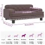 Cama para perros de cuero sintético marrón 70x45x30 cm de , Camas para perros - Ref: Foro24-171891, Precio: 83,73 €, Descuent...