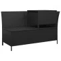 Set de muebles de jardín 3 pzas y cojines ratán sintético negro by , Garden sets - Ref: Foro24-319692, Price: 229,32 €, Disco...