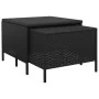 Set de muebles de jardín 3 pzas y cojines ratán sintético negro by , Garden sets - Ref: Foro24-319692, Price: 229,32 €, Disco...