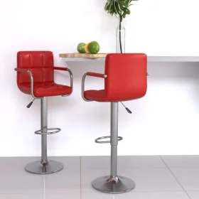 Taburetes de cocina 2 unidades cuero sintético rojo vino tinto by , Kitchen stools - Ref: Foro24-334599, Price: 136,95 €, Dis...