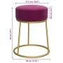Hocker redondo morado terciopelo by , Folding stools and chairs - Ref: Foro24-340258, Price: 43,63 €, Discount: %