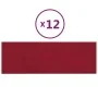 Paneles de pared 12 uds terciopelo rojo tinto 90x30 cm 3,24 m² de , Recubrimiento de paredes - Ref: Foro24-343923, Precio: 88...