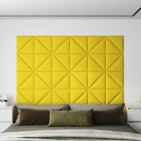 Paneles de pared 12 uds tela amarillo claro 30x30 cm 0,54 m² von , Wandverkleidung - Ref: Foro24-343937, Preis: 23,89 €, Raba...