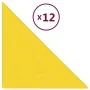 Paneles de pared 12 uds tela amarillo claro 30x30 cm 0,54 m² by , Wall covering - Ref: Foro24-343937, Price: 23,87 €, Discoun...