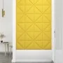 Paneles de pared 12 uds tela amarillo claro 30x30 cm 0,54 m² by , Wall covering - Ref: Foro24-343937, Price: 23,87 €, Discoun...