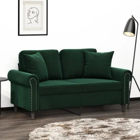 Cojines decorativos 2 uds terciopelo verde oscuro 40x40 cm by , Cushions - Ref: Foro24-349487, Price: 24,65 €, Discount: %