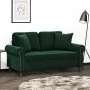 Cojines decorativos 2 uds terciopelo verde oscuro 40x40 cm de , Cojines - Ref: Foro24-349487, Precio: 24,48 €, Descuento: %
